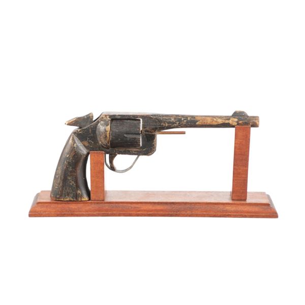Ca. 1890-1910 Folk Art Wooden Remington Revolver