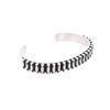Image 7 : Navajo Leander Tahe Sterling Silver Solid Bracelet