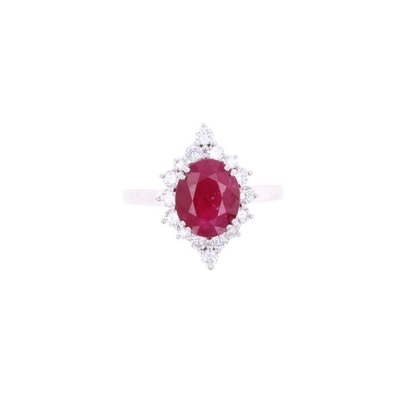 1.92ct Ruby VS Diamond & Platinum Ring