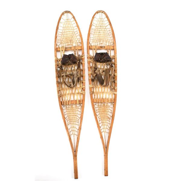 Canadian Spacecraft Wooden & Rawhide Snowshoes