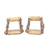 Image 3 : Ca. 20th C. Custom Juniper Wooden Stirrups