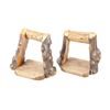 Image 8 : Ca. 20th C. Custom Juniper Wooden Stirrups