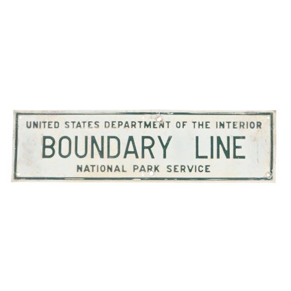Original Yellowstone National Park Boundary Sign