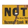Image 3 : Bozeman Creek Watershed Notice Signs Late 1900s