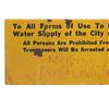 Image 6 : Bozeman Creek Watershed Notice Signs Late 1900s