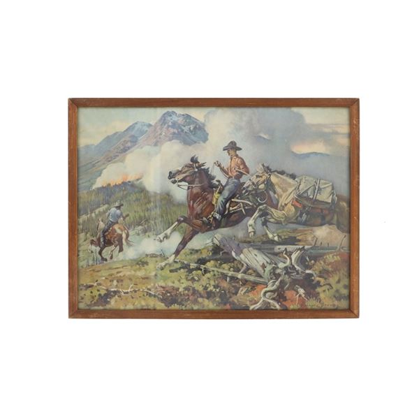 Belmore Browne (1880-1954) Forest Ranger in Action