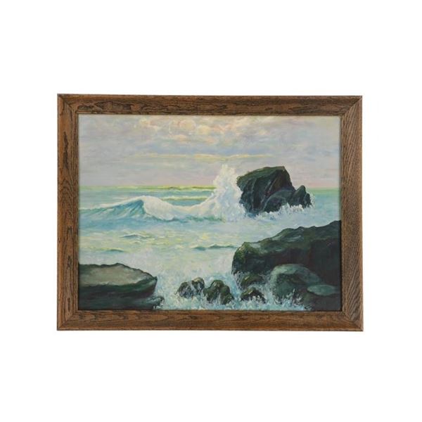 S. Kirschenmann "Sea Washed" Oil On Canvas 1900s