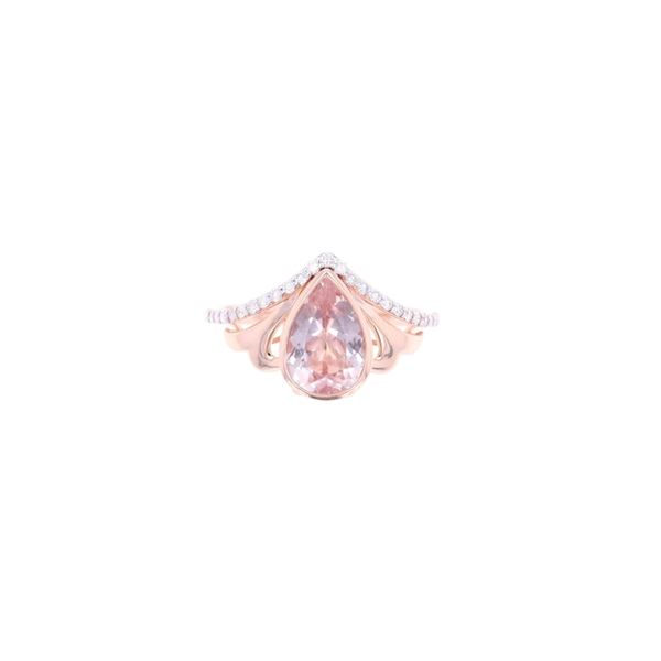 1.62ct Morganite Diamond 14k Two Tone Gold Ring