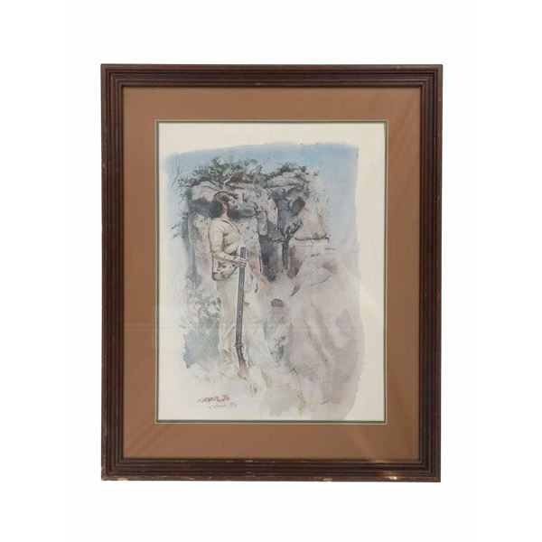 Ca. 1976 T. Bowker Mountain Man Chromolithograph