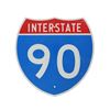 Image 1 : Original Montana Interstate 90 Highway Sign