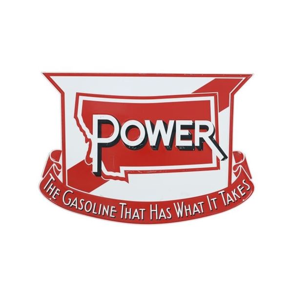 Embossed Montana Power Gas Tin Sign