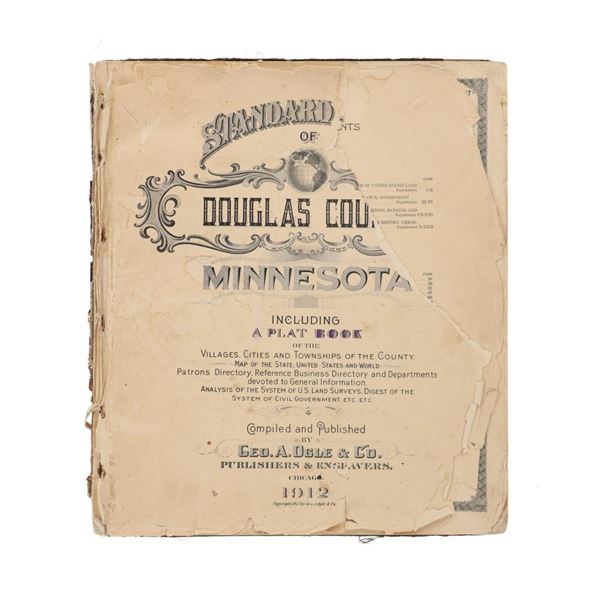 1912 Standard Atlas Douglas Co., Minnesota