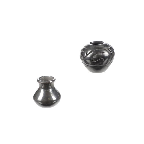 Hopi Tewa Sunday Chavarria Black on Black Pottery