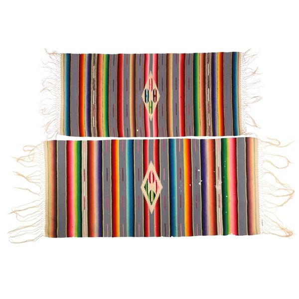 Saltillo, Coahuila Medallion Banded Serapes c1940-