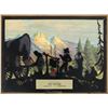 Image 2 : Landusky, Montana "The Pastime" Silhouette Litho