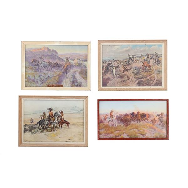 Vintage Charlie Russell Print Collection, (4)