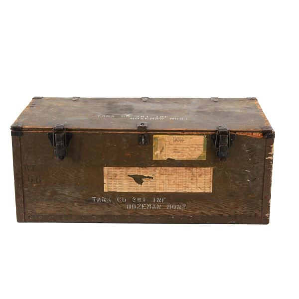 Montana 381st Infantry Regiment Footlocker 1942