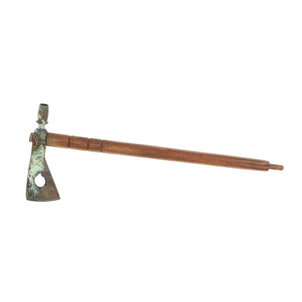 Brass Head Tomahawk Peace Pipe