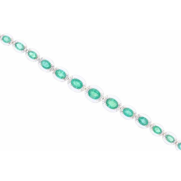 13.62ct Emerald Diamond & 14k Yellow Gold Bracelet