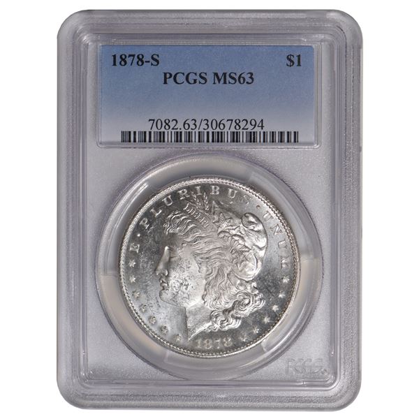 1878-S $1 Morgan Silver Dollar PCGS MS63