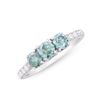 Image 1 : 14KT White Gold 1.28ctw Blue Diamond Ring