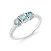 Image 2 : 14KT White Gold 1.28ctw Blue Diamond Ring