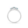 Image 3 : 14KT White Gold 1.28ctw Blue Diamond Ring