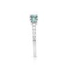 Image 4 : 14KT White Gold 1.28ctw Blue Diamond Ring