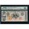 Image 1 : 1840's-70's $1 Charleston SC Obsolete PMG 66EPQ