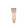 Image 3 : 14KT Rose Gold 1.23ct Morganite and Diamond Ring