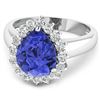 Image 3 : 14KT White Gold 2.97ct Tanzanite and Diamond Ring