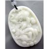 Image 1 : Jade 242cts of Real White Jade Fortune Dragon Pearls Amulet