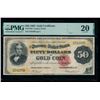 Image 1 : 1882 $50 Gold Certificate PMG 20