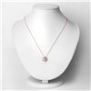Image 2 : 10KT Rose Gold 0.99ctw Morganite Pendant