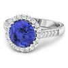 Image 2 : 14KT White Gold 2.57ctw Tanzanite and Diamond Ring