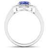 Image 4 : 14KT White Gold 1.41ctw Tanzanite and Diamond Ring