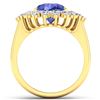 Image 4 : 14KT Yellow Gold 2.97ctw Tanzanite and Diamond Ring
