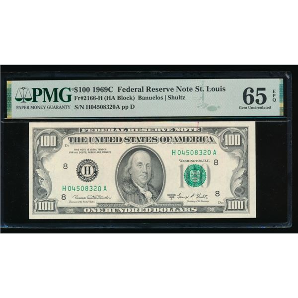 1969C $100 St Louis FRN PMG 65EPQ