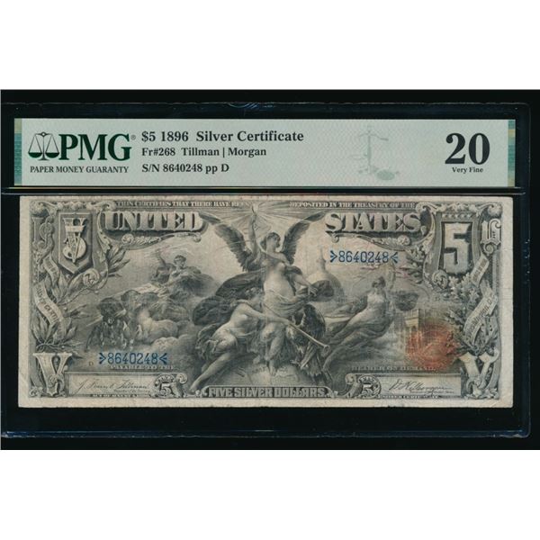 1896 $5 Educational Silver Certificate PMG 20