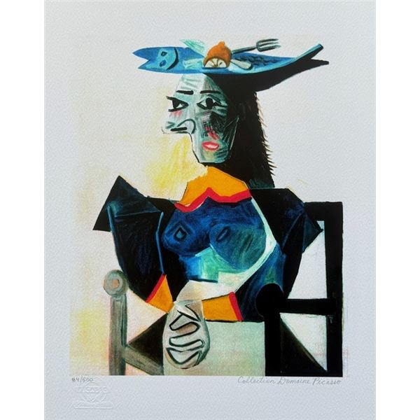 Picasso LADY WITH FORK & LEMON HAT Estate Signed Limited Edition Giclee