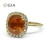 Image 3 : Dazzling 4.23 Ct GIA Certified Natural Garnet Ring