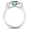 Image 4 : 14KT White Gold 1.8ctw Zambian Emerald and Diamond Ring