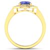 Image 4 : 14KT Yellow Gold 1.41ctw Tanzanite and Diamond Ring