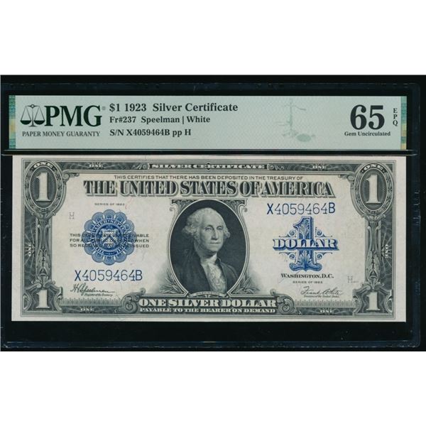 1923 $1 Silver Certificate PMG 65EPQ