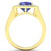 Image 4 : 14KT Yellow Gold 1.99ct Tanzanite and Diamond Ring