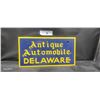 Image 1 : Antique Automoble Delaware Porcelain Reproduction sign6"x12"