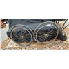 Image 1 : pair of antique wheelchair rims 24" di WITH SURPRISE ITEM! TUNE IN WITH US AUCTION DAY FOR REVEAL!