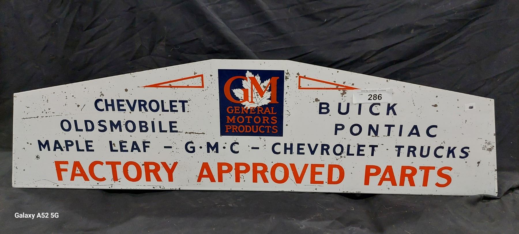 Hard to Find vintage general motors store display metal part sign 10