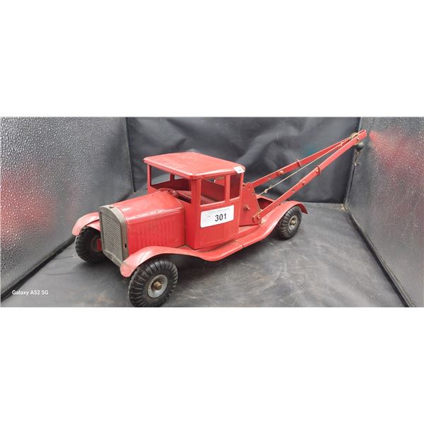Antique Tri-ang pressed steel tow truck 16"