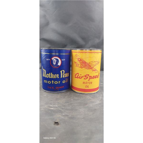 2 reproduction composite oil quarts U.S.
